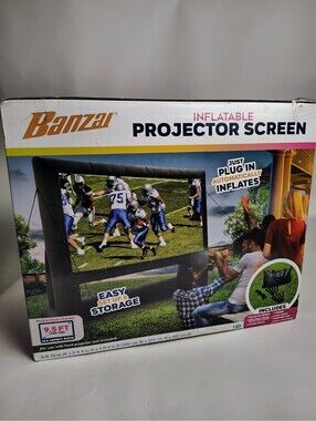 Banzai 9.5 FT Inflatable Projector Screen Movie Theater Backyard Outdoor 16400